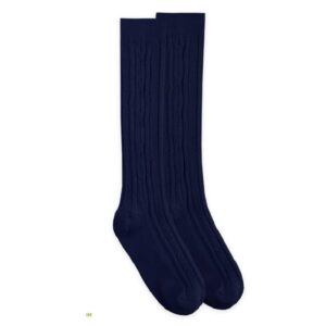 Acrylic Cable Knit Knee Sock