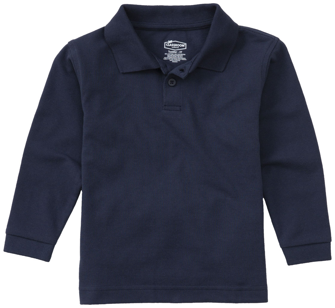 Cotton Blend Polo Long Sleeve Toddler - Image 3