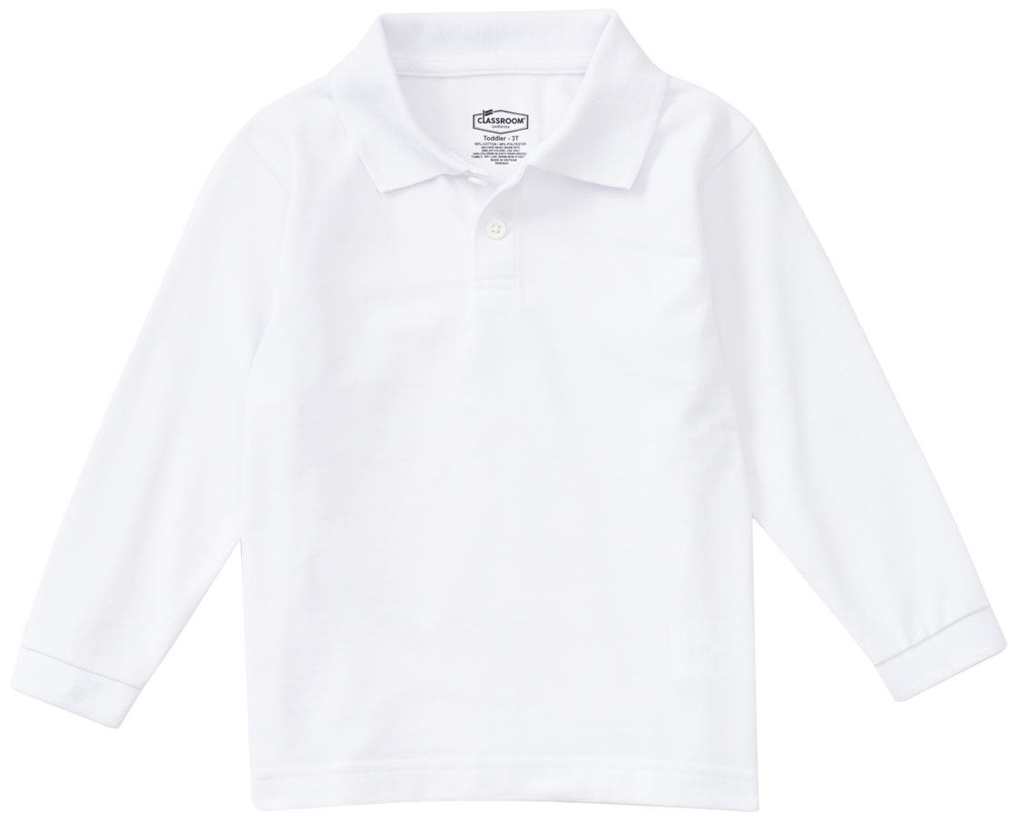 Cotton Blend Polo Long Sleeve Toddler - Image 2