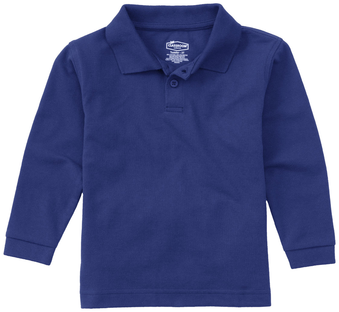 Cotton Blend Polo Long Sleeve Toddler - Image 2